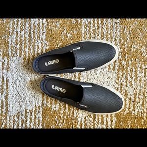 Gray Perforated Vegan Slip on